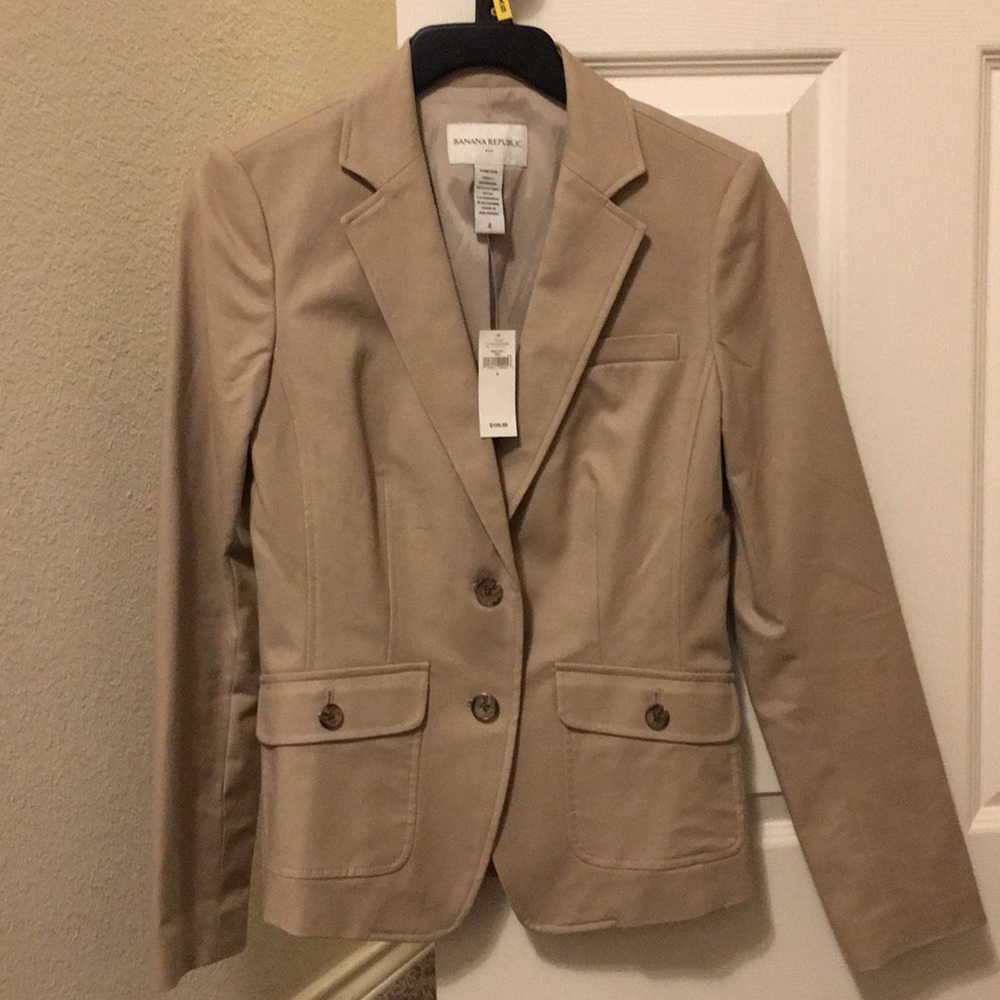 Banana Republic Factory Tan Blazer 4 NWT